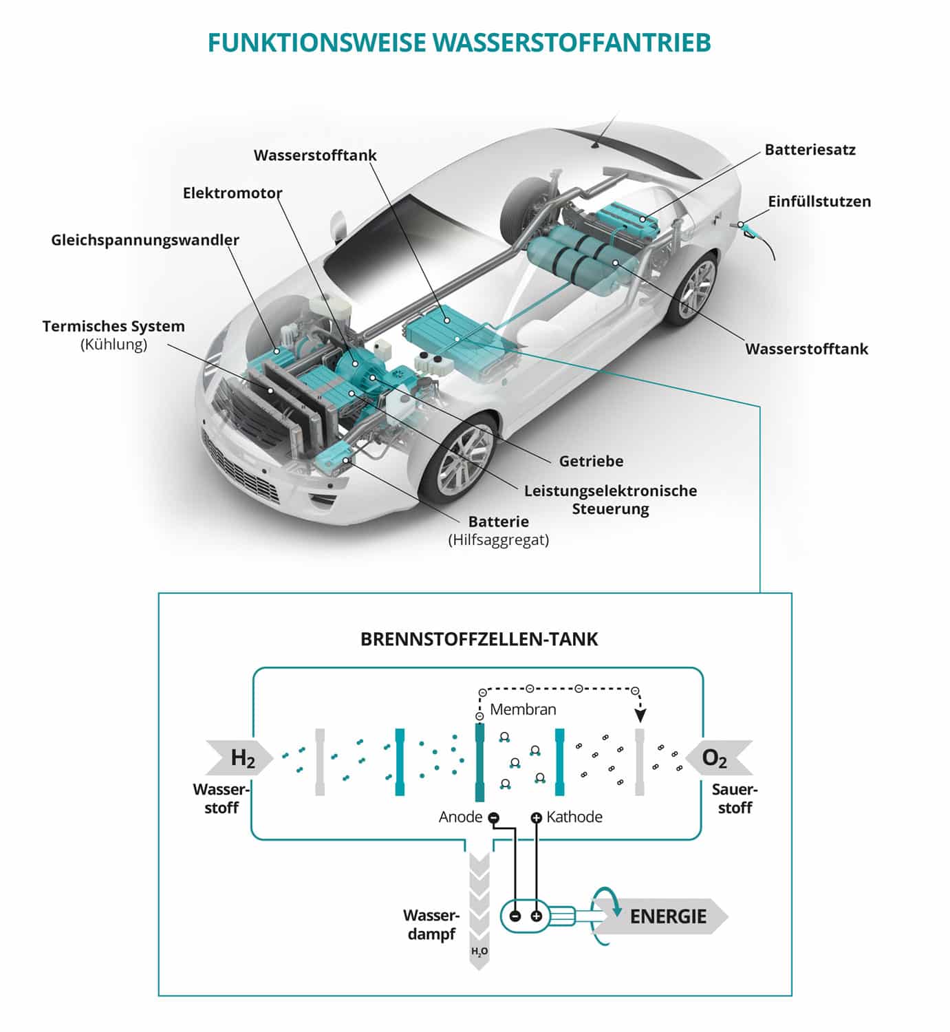 Hydrogen cars advantages and disadvantages graphic
